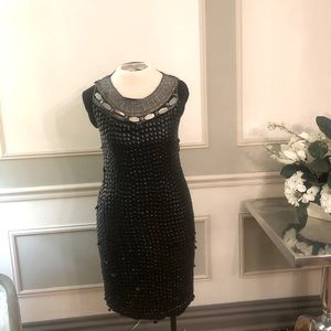 Couture Black Dress w/ Embellishments.